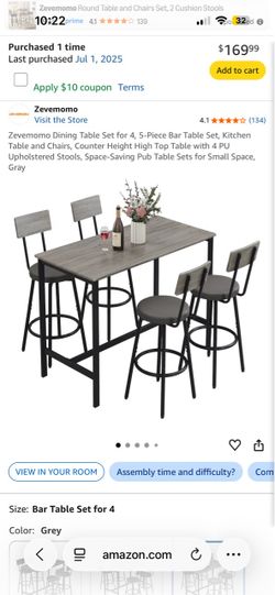 Dining table with stool chairs