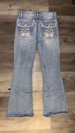 Rhinestone gem design jeans