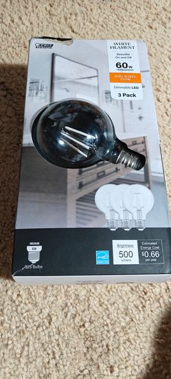 Feit 3pk (Medium) Filament LED Bulb Daylight 100 Watt Equivalence