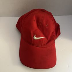 Nike Legacy91 Tech Adjustable Dri-Fit Hat Cap Red Embroidered Logo Mens Size