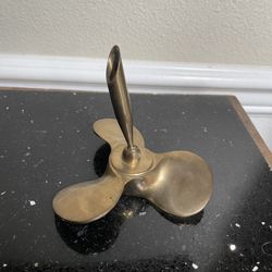 Solid Brass Boat Propeller Pen Holder . Vintage Circa 1970