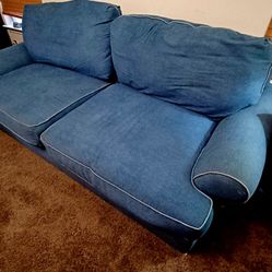 Denium Sofa... One Arm Is A Little Wobbly