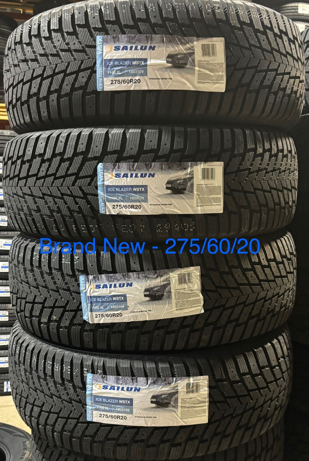 (4) - 275/60/20 Sailun Ice Blazer WSTX Snow Tires