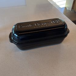 Emile Henry Ceramic Pullman Bread Baker Black