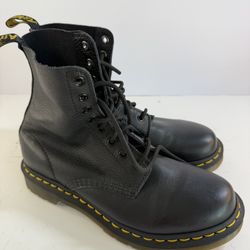 Dr Martens 1460 Pascal Black Virginia Leather Boots Womens 8 Like new