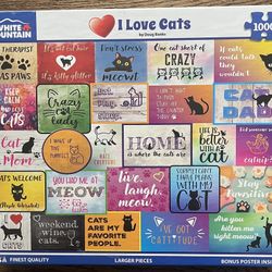 White Mountain Jigsaw Puzzle I Love Cats