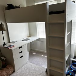 IKEA Twin Loft Bed With Desk