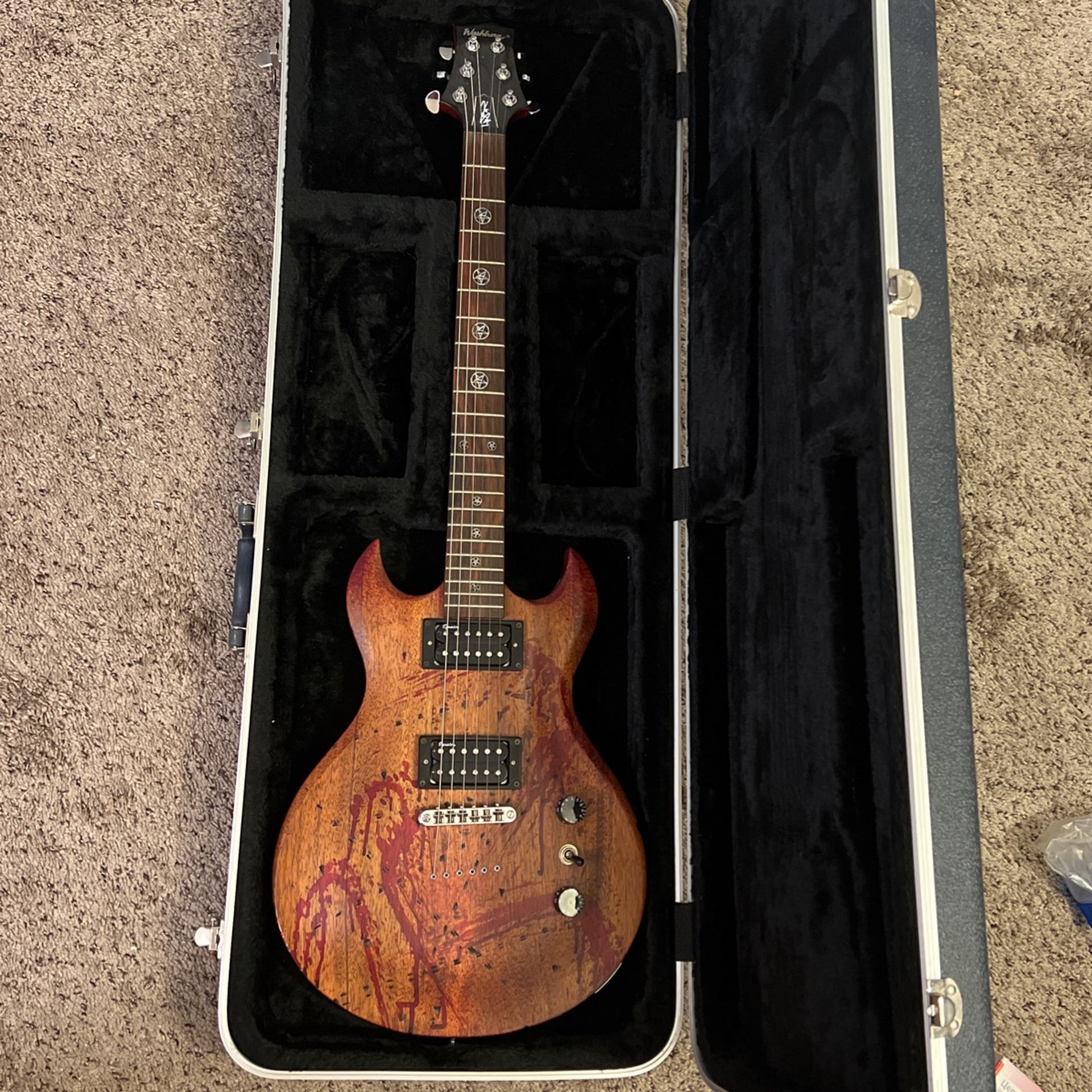 Anthrax “Murder Weapon” Washburn Guitar,Scott Ian,Rare,Limited Edition