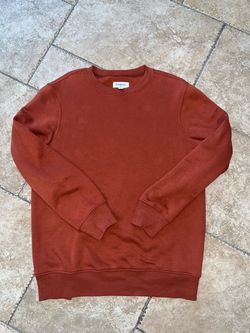Burnt orange crewneck sweater