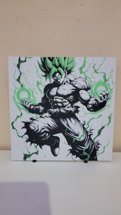 New 8" inch 3D DBZ Broly Wall Art