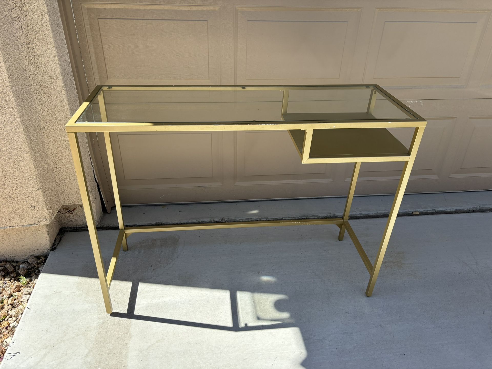 Gold Glass Desk