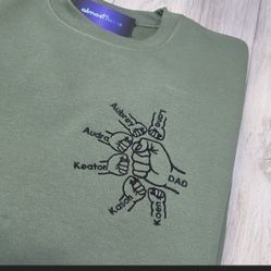 Father's Day Custom Embroidered Sweatshirt 