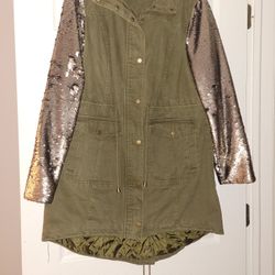 Olive Green Sequin Jacket