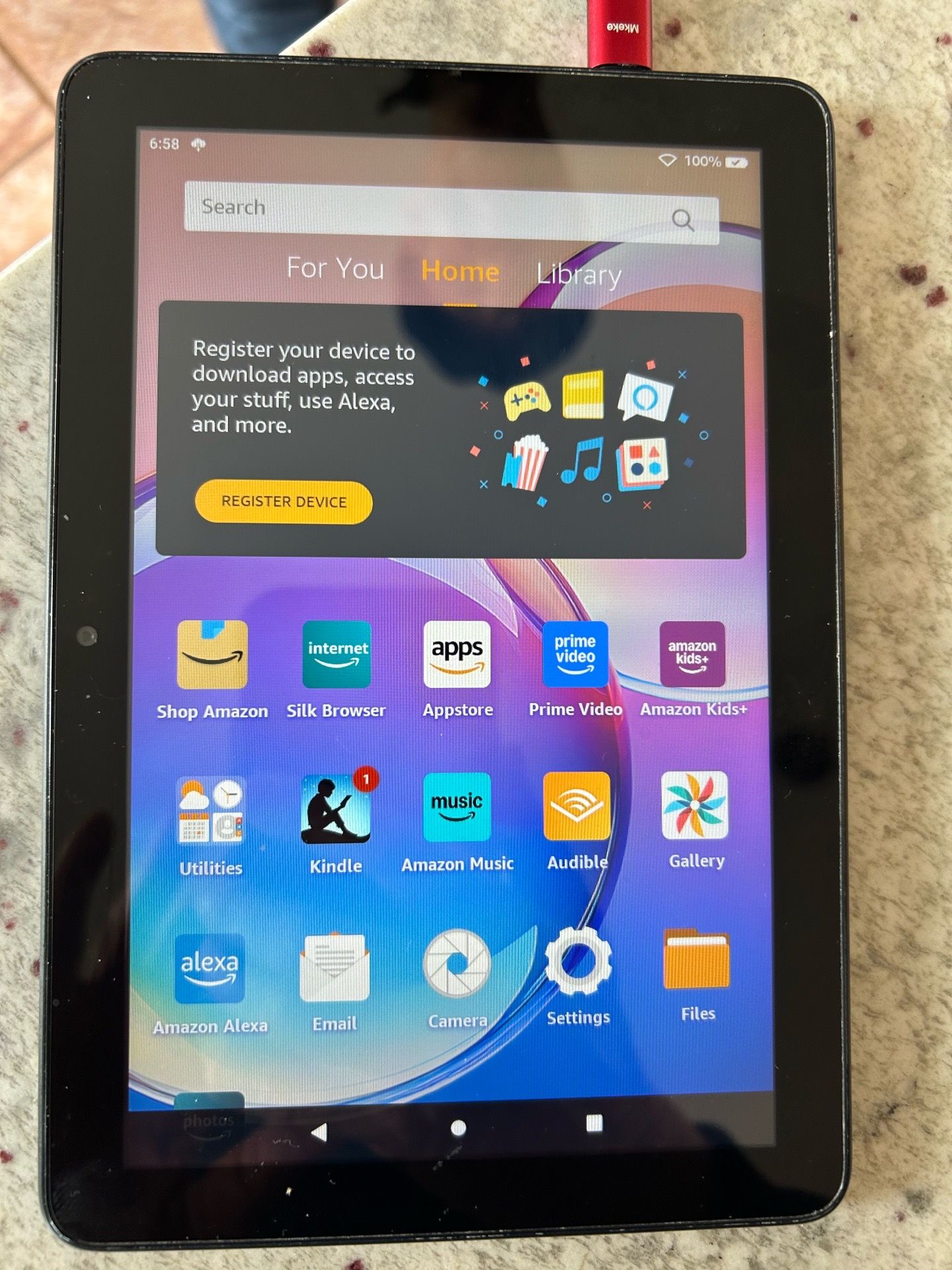 Amazon Fire HD 8 Tablet + Case-Like New