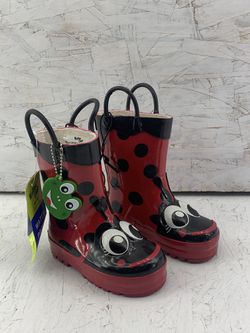 Western chief kids ladybug rain boots brand new toddler size 6 $25