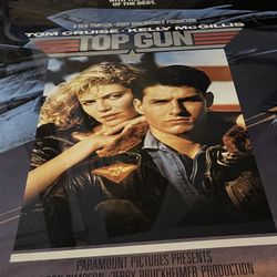 Vintage 1986 Top gun Movie Theater Poster