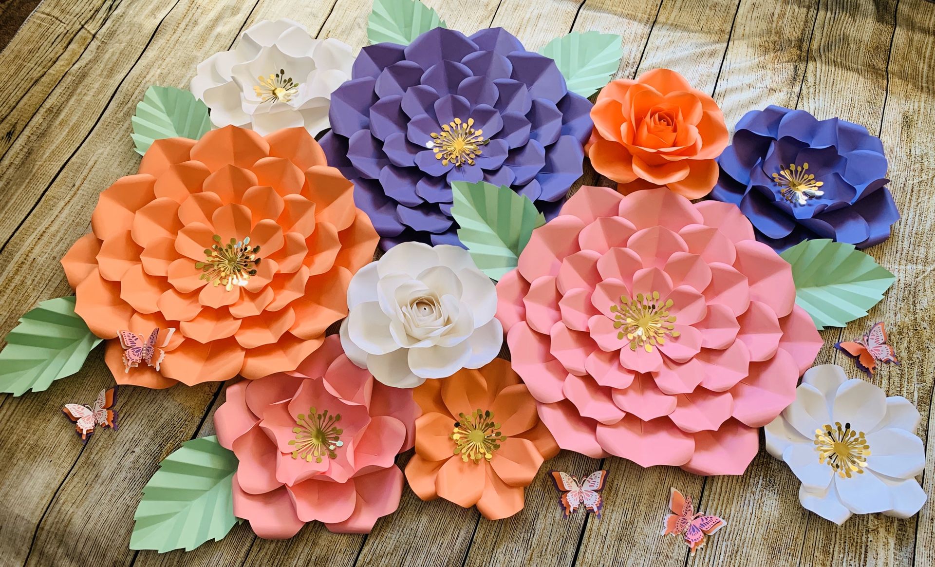 Paper flowers decoration