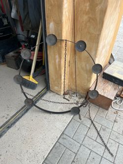 Wrought iron hanging candle chandelier