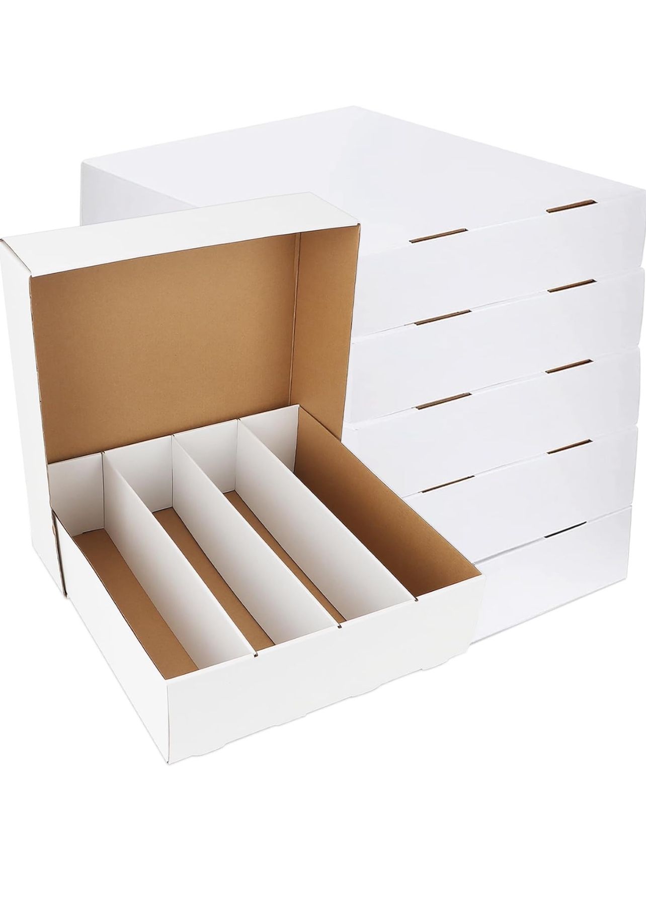 Trading Card Storage Box 3120 Count Collector Cards Box White Sports Card Storage Boxes Card Sorting Tray Cases