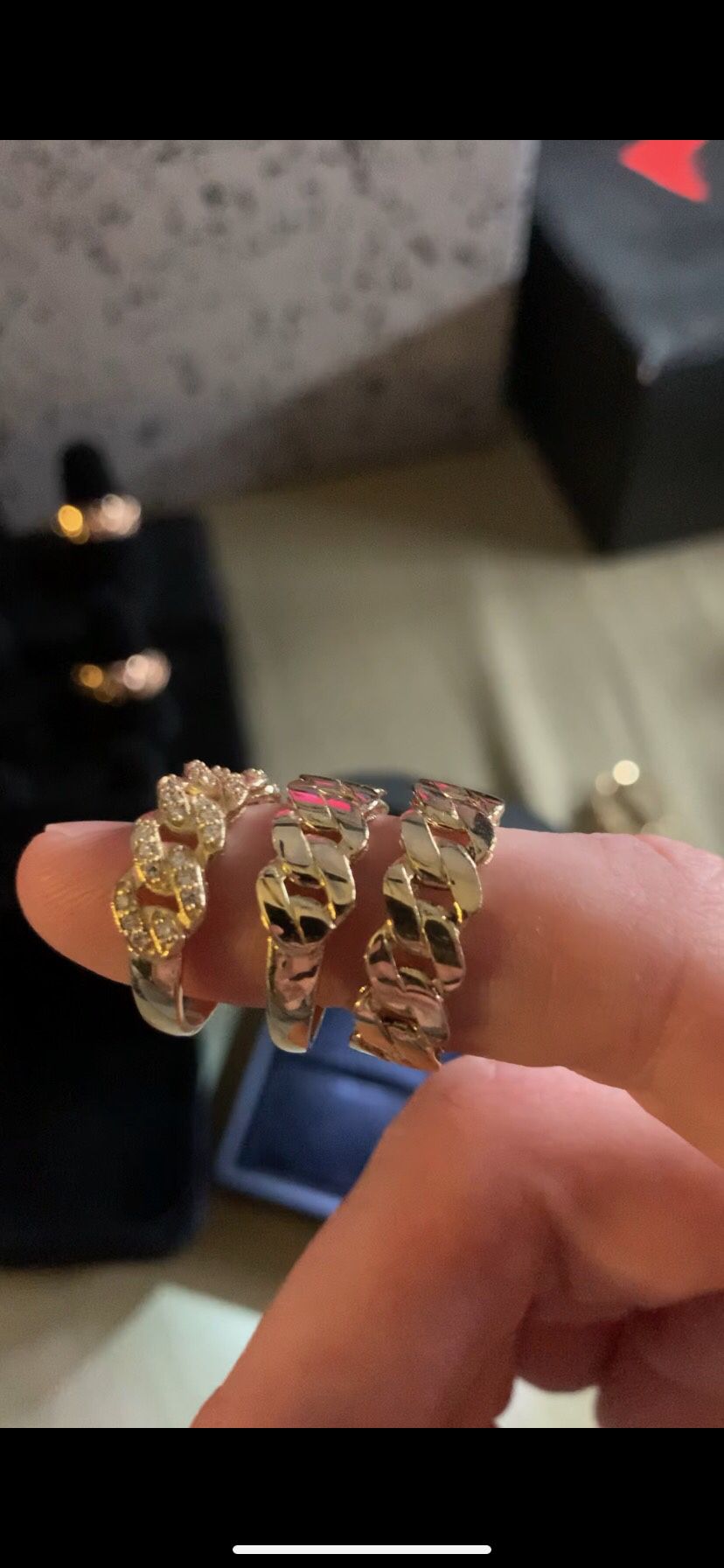10k Gold Cuban Rings 