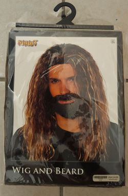 Spirit Halloween Wig and Beard Costume Set