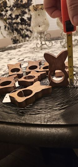 New Wood Bunny NAPKIN RINGS ( $20)
