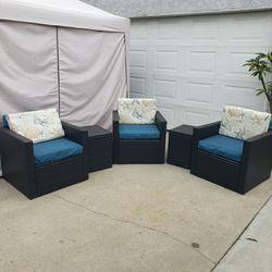 Patio Chairs And Table - See Details Below 