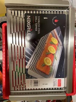 Nexgrill stainless steel grill topper for fish, vegetables, delicate foods!