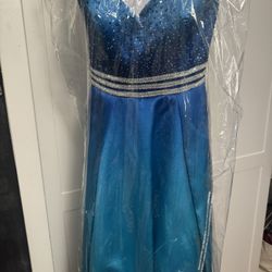 Camielle La Vie Blue Satin Dress