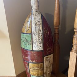 Teracota Vintage Art Deco Vase 3 Feet Tall