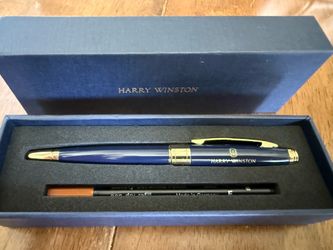 RARE HARRY WINSTON NAVY/GOLD PEN