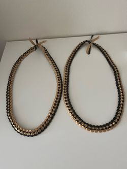 Ribbon lei black & gold glitter handmade $10 EACH (NHL golden knight)