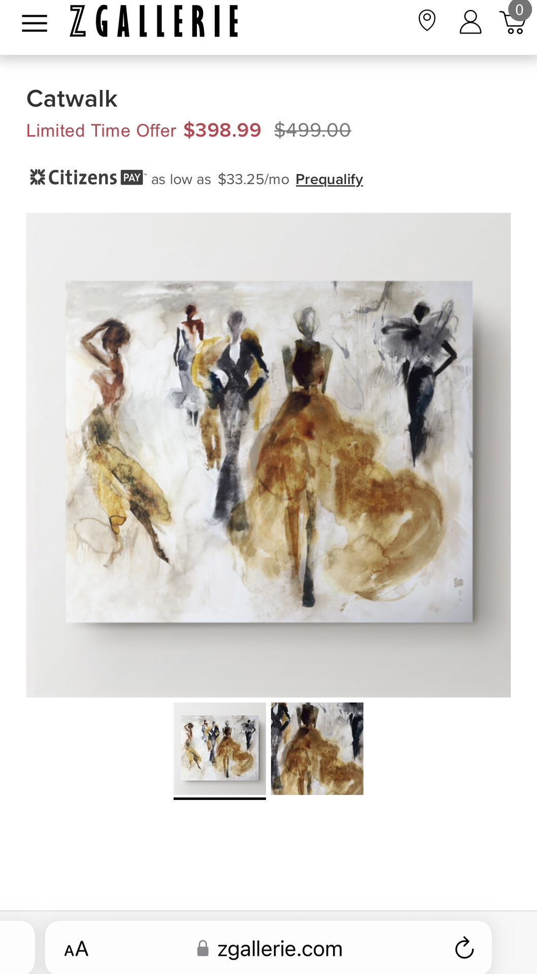 Fashion Wall art Canvas Painting Z Gallerie