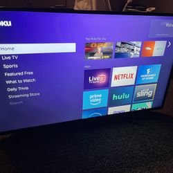 50 Inch Flat Screen Tv With Roku Adapter - $100