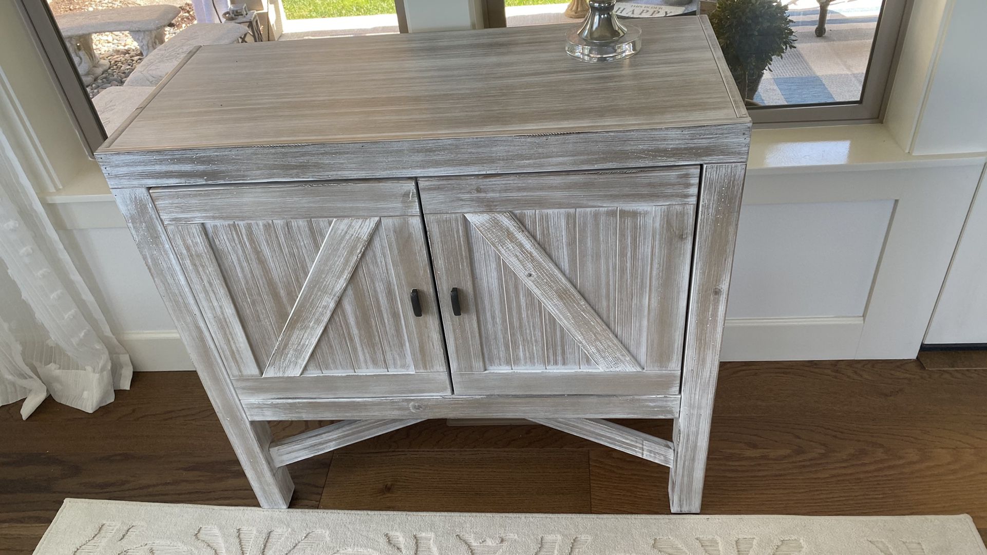 Washed Gray Console Table / Cabinet 