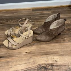 Women's Shoes - Wedges and Ankle Boots SIZE 7