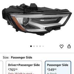 Front Headlight Assembly For 2017-2020Audi A3 Xenon HID Model Only, Right Passenger Side Replacement