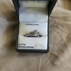 Silver And Genuine Diamond  Rings