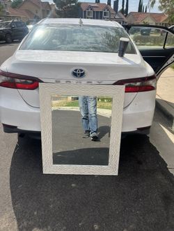 Nice Large White Mirror 35 H 29 W Bathroom 