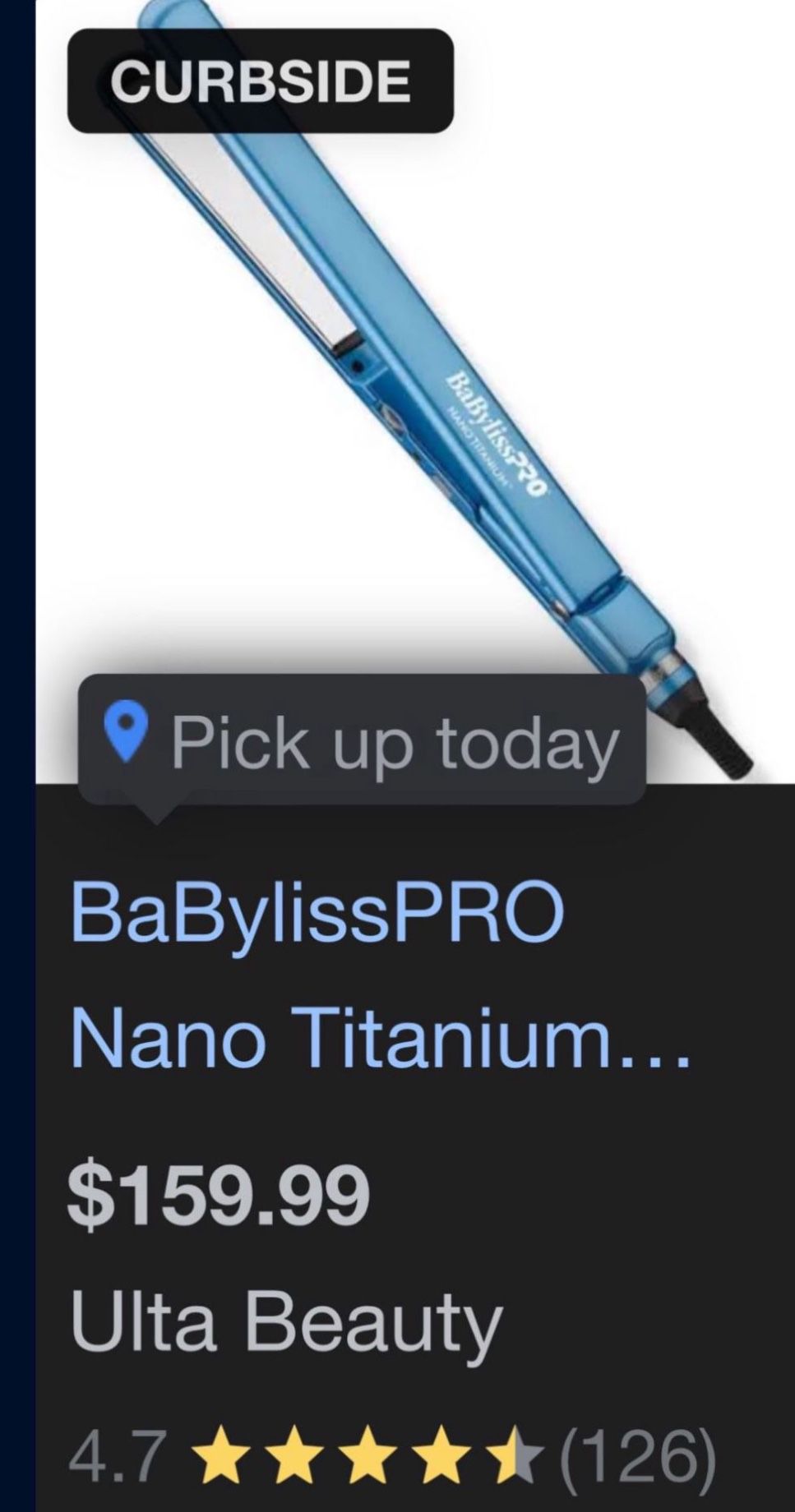NANO TITANIUM BABYBLISS FLATIRON $20 