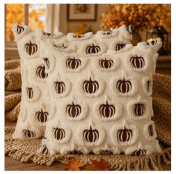New! Fall Pillow Covers 18x18 (Set of 2)