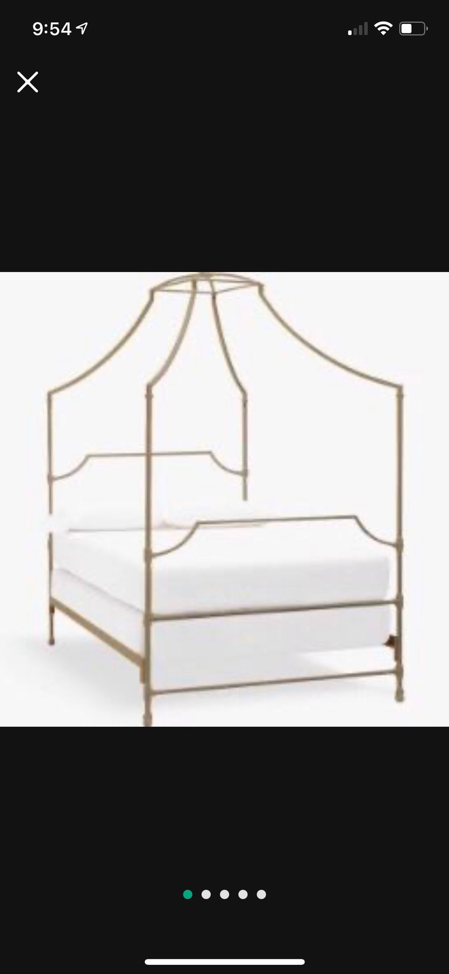 Gold Full Size Canopy Bed (frame)
