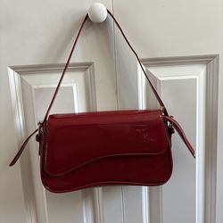 Red shoulder bag