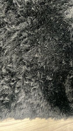 Black Shaggy Area Rug
