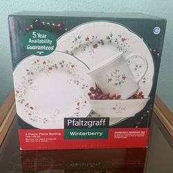 New In Box- 1 Place Setting In Winterberrypattern