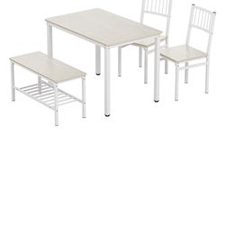 Dining Table Set 2 Chairs/bench
