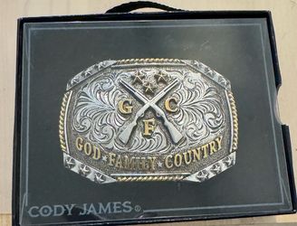 Cody James God Family Country Belt Buckle
