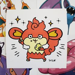 Simisear Pokemon Art Print