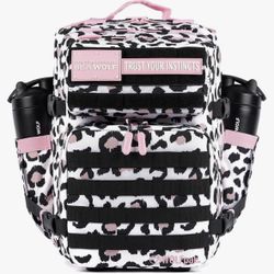 WOLFpak 35L Meal Prep Management Backpack - Pink Leopard - Excellent Condition 
