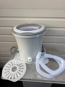 3 Gallon Manual Spin Dryer for Clothes Portable Clothes Dryer Compact Clothing Dehydrator Non-electric Laundry Dryer for RV Camping School Apartment D